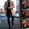 WENYUJH Novelty Mens Khaki Baggy Long Trench Coat, Classic Autumn and Winter Long Jacket, Men Casual Coat Oversized 211011