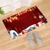 Tappeti yla tappeto natalizio in flanella a tema decorazione del tappeto per la camera da letto per bambini tappetini da bagno