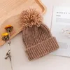 가을 겨울 여성의 니트 모자 모헤어 따뜻한 비아 양모 공 모자 모자