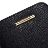 Ultra-tunt enkelt kort Solt Mobiltelefon Fodral för iPhone Samsung Universal PU Läder Pull Strap Pouch Bag Cover
