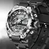 Armbandsur 2021 Lige Sport Men Quartz Digital Watch Creative Diving Watches Watertproof Alarm Dual Display Clock Relogio Masculin332Z