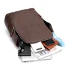 Sacs à dos pour hommes d'affaires étanche de haute qualité en cuir PU sac à dos pour ordinateur portable luxe urbain antivol sac à dos Mans 210929