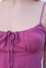 Mince filles doux lin Camis été mode dames Sexy hauts courts Sexy femmes Vintage rose-blanc haut Boho femme Chic 210623