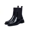 MORAZORA marque bottes en cuir véritable med talons bout carré bottines automne hiver couleur noire femmes bottes 210506
