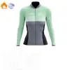 Vezzo 여성 겨울 사이클링 저지 긴 소매 유지 따뜻한 양털 자전거 의류 셔츠 프로 팀 자전거 유니폼 탑스 브라질 G1130 착용