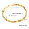 Hip hop jewelry women mens thick stainls steel steal steel retorcida cable chain gold plated ed rope chain bracelet2877772