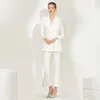 Women's Suit Formal Occasion High-end Business Female Temperament OLsuit Blazer With Wide Leg Trousers 2 Piece Set Two Pants