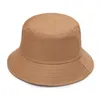 Algodão estilo sólido desgaste cubeta chapéu de chapéu de viagem ao ar livre bonés de viagem de chapéu de sol para moda mulher