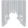 Curtain & Drapes European White Translucent Coffee Warp Knitted Curtains Kitchen Tulle Lace Sheer Jacquard 105x120cm
