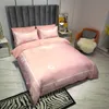 Pink Moda Projektant Pościel Zestawy Zimowe Aksamitne Łóżeczko List Drukowane Duvet Cover Poszewki Wysokiej jakości Designerów Queen Size Set