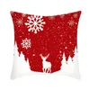 Christmas Pillow Case Cartoons Santa Claus Cushion Cover Plush Sofa Throw Covers Bedding Supplies 20 Designs Optional BT1190