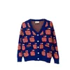 Kobiety Sweters Designer Warm Ladies Sweater Love Apple Jacquard V-Neck Cardigan Womens Autumn Blue and Red Kolor Dopasowanie dzianin TTK