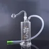 Narghilè Led Pipa in vetro Cambia colore automatico Luce Dab Oil Rig Percolater Gorgogliatore Tubi d'acqua Narghilè ad olio Shisha portatile con tubo flessibile per olio