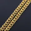 UWIN 9mm Cubic Zirconia Cuban Link Link Bracelets for Men Fashion Hiphop Gold Color Bling Bracet Jewelry Drop 22021589686970378