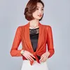 Cienki Z Długim Rękaw Wzrost Bolero Kobiety Krótki Rękaw Wzrost Bolero Casaako Feminino Szczupła kobieta Otwarty Stitch Kobiet Płaszcze Outer 210419