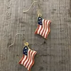 2021 Wholesale Meilleure vente bijoux Drapeau américain Boucles d'oreilles Flag gouttes boucles d'oreilles en alliage Dropshipping x0709 x0710