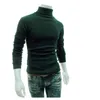 Дизайнерский модный мужской свитер, однотонный водолазка с длинными рукавами, мужские пуловеры, вязаный пуловер