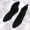 Mannen laarzen echte lederen suède laarsschoenen voor winterwerk chelsea ontwerp casual mannelijk schoenen fashion cadeau 2021 nieuwe aankomst