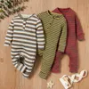 Arrival Spring and Autumn Baby Striped Jumpsuit Clothing 210528