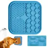 Dog Bowls & Feeders Pet Licking Pad Silicone Tableware Suction Cup Feeding Anti Choking Slow Eating Basin