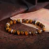 Men Natural Handmade Wooden Vintage Bracelets 8mm Prayer Bead Women Wooden Yoga Jewelry Homme Elastic Bracelet