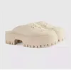 Pantofole traforate di marca Uomo Donna Platform Designer Sandali Zeppa Gomma Cut-out Slide Materiali trasparenti Fashion Beach Flats Shoes