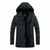 Мужчины хлопчатобумажная зимняя куртка мягкая длина тепловой вагоны снежные пальто наружной ветровки многокарманку куртка бренда мужчины Parka 210927