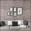 Décor Ev Garden10 ADET 3D Duvar Çıkartmaları Kendinden Yapışkanlı Kiremit Su Geçirmez Köpük Panel Oturma Odası TV Arka Plan Koruma Bebek Duvar Kağıdı 38 * 3