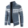 Legível 2022 suéteres masculinos outono inverno lã com zíper cardigan suéteres homem casual malhas sweatercoat masculino 220114