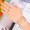 GODKI luxe empilable manchette bracelets pour femmes mariage complet AAA cubique Zircon cristal CZ Dubaï mariée Bracelets bijoux de fête 210918