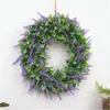 Decorative Flowers & Wreaths Product Simulation Lavender Wreath Wedding Supplies Pendant Decoration Grass Door Ring