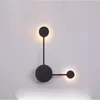 Nordisk design led v￤gglampa amerikansk retro dekorativ ljuskrona svartvit v￤ggljus