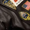 G1 Air Force Flight Leather Jacket Men's Wool Collar Top Layer Cowhide and Cotton Gun same as Tom