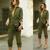 Women's Jumpsuits & Rompers Cool Girl's Long Safari Sleeve Army Green Solid Casual Bodysuit Ladies Vintage Romper Fashion Mujer Jumpsuit