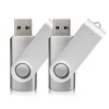 Zilver 32 GB USB 2 0 Flash Drives Roterende Swivel Thumb PenDrives 16 gb Opvouwbare Memory Stick voor Computer Laptop macbook Tablet314j