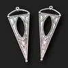 Charms 4pcs Silver Plated Large Geometric Style Triangle Pendant Bohemia Necklace Earrings Accessories DIY Jewelry Carfts Making