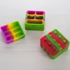 Square Silicone Smoking Container Wax Jar for Dry Tabacco Herb Gel Storage Box