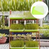 Planters & Pots 2 Sets Family Balcony Double-layer Seedlings Box Bean Sprout Hydroponic Pot