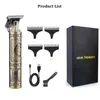 Forbici per capelli USB Ricaricabile Trimmer Elettrico Pro Li Liner Grooming Cordless Taglio TBlade Professional 0mm Men1322246