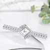 Montre-Bracelet élégant pour femmes, mode, ceinture en acier, strass, diamant, petit cadran, horloge