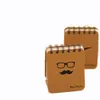 Schnelle Retro-Design-Männer-Stil-Loseblatt-Notizblöcke, Spulenbuch, tragbares Taschen-Notizbuch, Tagebuch, Notizblock, Größe 10 x 8,5 cm, 60 Stück