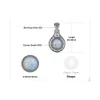 SmyckenPalace Vintage 2.5ct Round Cabochon Skapat Opal Carving Heart Pendant Halsband 925 Sterling Silver Smycken utan kedja