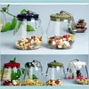 Bottles Jars Housekeeping Organization Home Garden 600Ml Storage Jar Kitchen Food Containers With Lid Glass Bottle Size 600 Ml 4 Color