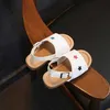 Kids Princess Girls Buty Sandals Sandals Fashion Baby Nieplezowane miękkie maluch dziecięcy chłopiec plażka w kratę drukarnia dla dzieci słodkie płatki printl40