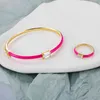 EnaMel de haute qualité 925 Sterling Sier Bijoux 18 carats fermés respectueux de l'environnement bracelet de bracelet pour femme