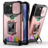 Степени Hybrid PC TPU Armor Armer Holder Magnet Defender Phone Case для Samsung Galaxy A22 5G A32 A52 A72 A42 A82 A12 A03S Card Pocket Палец Кольцо для пальцев