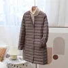 SEDUTMO Winter Plus Size 4XL Piumini da donna in piumino d'anatra Cappotto sottile ultraleggero Autunno lungo Casual Slim Basic Parka ED1311 210819