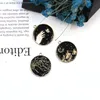 10 adet / paket Siyah Stil Ay Dağ Ağacı Metal Charms Küpe DIY Moda Takı Aksesuarları