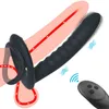 NXY Dorosłych Zabawki 10 Częstotliwość Podwójna penetracja Anal Plug Dildo Butt Wibrator dla Mężczyzn Pasek na Penis Vagina Dorosłych Sex Zabawki Pary 1203