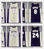 1996-97 Retro Basketbol Bryant Formalar Adam Mesh Mor Beyaz Sarı Siyah 1996-2016 Şöhret Salonu Vintage Yılan Ön 8 Geri 24 Gömlek 2006-07 2007-08 2008-09